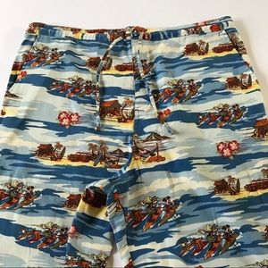 Disney Capris Hawaiian Print Pants Size XL
